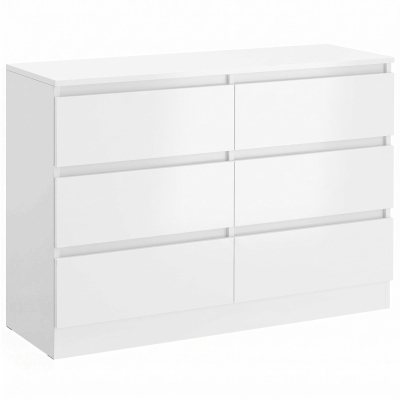 HOMCOM Cómoda 6 Cajones para Dormitorio y Salón, 100 x 35 x 69 cm