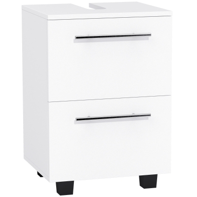 HOMCOM Badezimmerschrank, Waschbecken-Kommode mit Schublade, kompakt, Spanplatte, Weiß