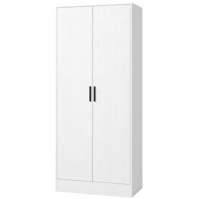 HOMCOM Armadio Guardaroba a 2 Ante 70x37x164 cm, Bianco