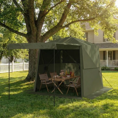 Outsunny Pop-Up Canopy Waterproof Camping Shelter Green 2x2m