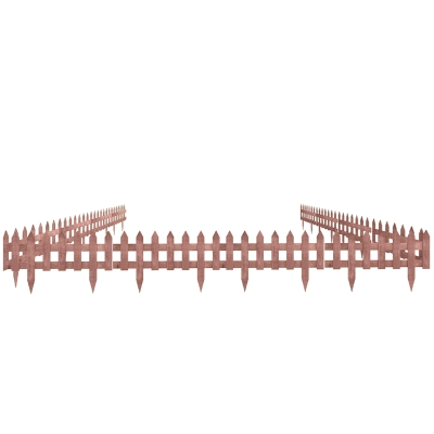 Outsunny Set of 12 Wooden 60cm Garden Fence Pieces