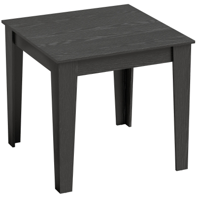 HOMCOM Modern Dining Table Square Wood Effect 80x80cm Black