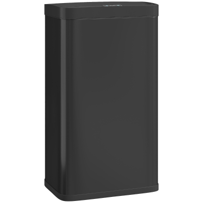 HOMCOM Cubo de Basura Cocina Automático 45 L con Sensor Infrarrojo Cierre Suave y Cubo Interior Extraíble Antihuellas Negro