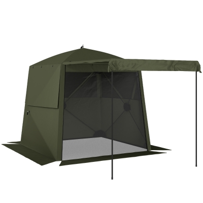 Outsunny Pop-Up Canopy Waterproof Camping Shelter Green 2x2m