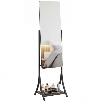 HOMCOM Full-Length Dressing Mirror with Storage Shelf