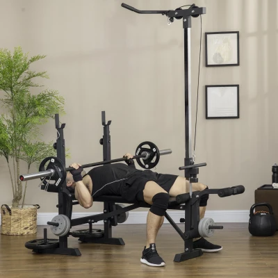 HOMCOM Banc de Musculation Multifonction Dossier Réglable