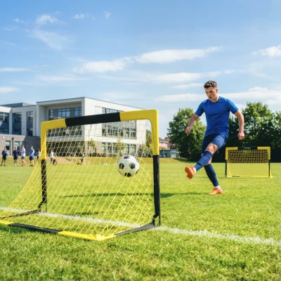SPORTNOW Pop Up Football Goal Set Portable Folding Net with Bag