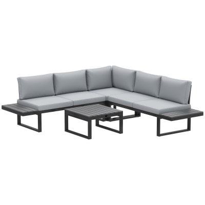 Garden Sofa Set 134cm x 61cm x 65cm Black