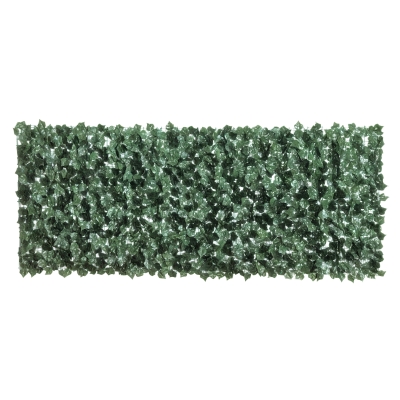 Outsunny Seto Artificial Ocultación Jardín en Rollo 2,4x1 m Valla de Privacidad de Hiedra Artificial para Balcón Exterior