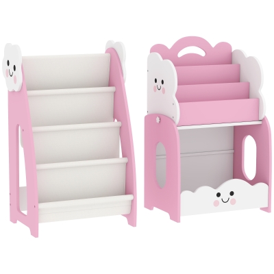 AIYAPLAY Mobile per Bambini con Spazi Portaoggetti Rosa e Bianco