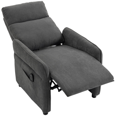 HOMCOM Recliner Armchair Massage Heat Adjustable Dark Grey