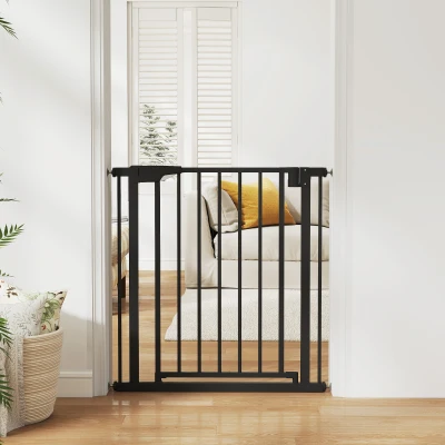 PawHut Barrière Sécurité 76-81cm Pression Sans Perçage Blanc