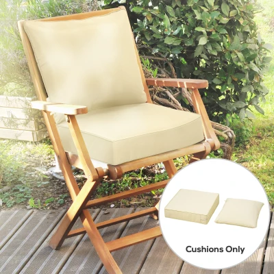 Outsunny Outdoor Seat and Back Cushion Set Patio Deep Seating Chair Replacement Cushion