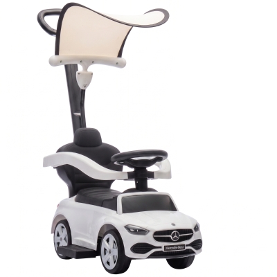AIYAPLAY Benz 3-in-1 Ride On Push Car Storage 12-36M White