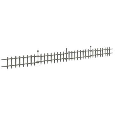Outsunny 4PC Wooden Garden Fencing Edging Grey