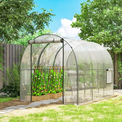 Outsunny Serra per Orto a Tunnel 3x2x2m Trasparente
