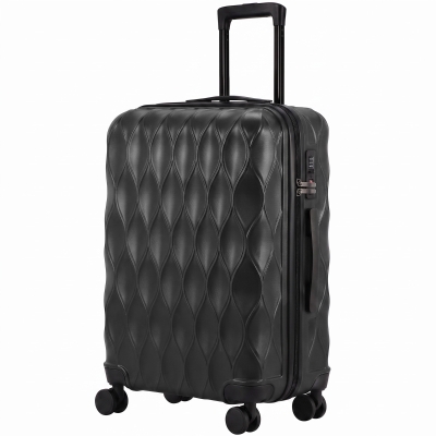 HOMCOM ABS Carry On Suitcase 65cm TSA Spinner Wheels Black