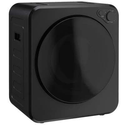 HOMCOM Mini Asciugatrice 2.5 kg, 5 Programmi, 800/400W, Nero