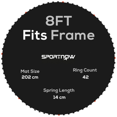 SPORTNOW Trampoline Mat 8ft with 42 V-Hooks & Tool