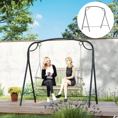 Outsunny Soporte para Columpio de Metal Estructura Resistente con Patas en A para Exterior 172x126x170 cm Acabado en Bronce