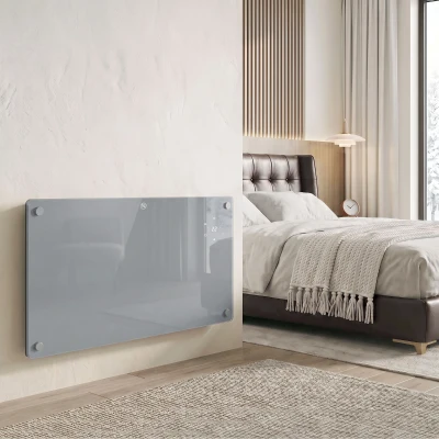 HOMCOM Smart Panel Heater 1500W Wall Mounted/Freestanding Grey