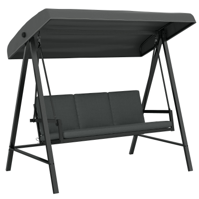 Garden Swing Chair 200W x 125D x 175Hcm Dark Grey