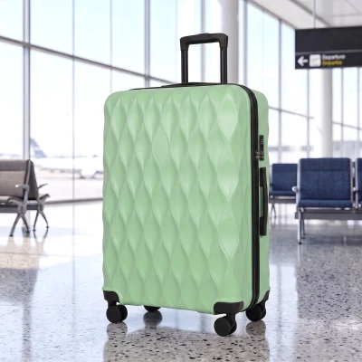 HOMCOM ABS Hard Shell Suitcase 77cm TSA Spinner Green
