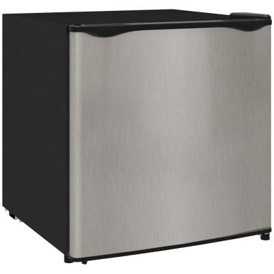 HOMCOM 35L Mini Freezer Silver Tone -24°C to -14°C