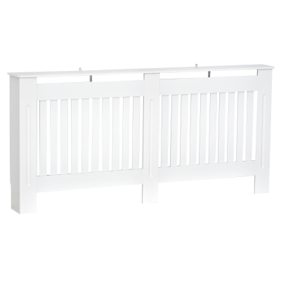 HOMCOM Cubreradiador de MDF Cubierta para Radiador para Salón Dormitorio Pasillo 172x19x81 cm Blanco