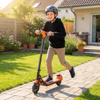 SPORTNOW Kids Electric Scooter with LED Display, Green
