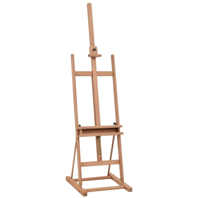 HOMCOM Cavalletto Pittura Regolabile in Legno con Contenitore