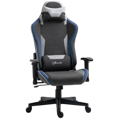 Vinsetto Sedia da Gaming Altezza Regolabile e Reclinabile Grigio