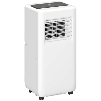 HOMCOM Mobile Klimaanlage, verschiedene Einstellungen, LED-Display, Timer, Räder, Weiß
