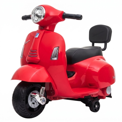 AIYAPLAY Moto Elettrica per Bambini MINI VESPA GTS 6V, Rossa