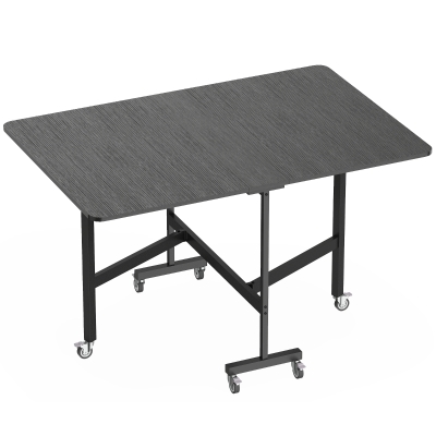 HOMCOM Esstisch Klappbar Küchentisch für 4-6 Personen mit 6 Rollen Mobiler Klapptisch für Kleine Räume 120x80x73 cm Schwarz