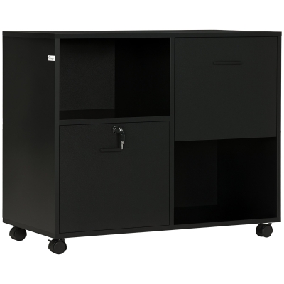 Vinsetto Mobile per Ufficio in Truciolato 80x40x66cm Nero