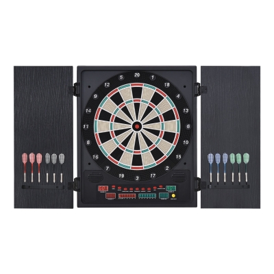 HOMCOM Bersaglio Elettronico con 12 Freccette 6 Display Punteggio