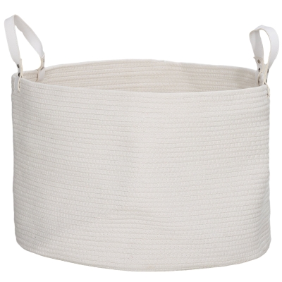 HOMCOM Cesto Portabiancheria da 88L Pieghevole Ø56x35.5 cm Crema