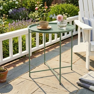 Garden Side Table Φ46 x 50Hcm Green