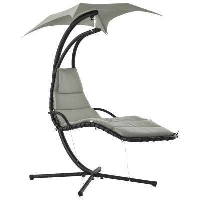 Outsunny Sdraio sospesa 190cm x 115cm x 190cm Grigio