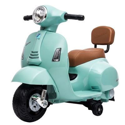 AIYAPLAY Elektrische kindermotor Mini Vespa GTS 6V met lithiumaccu, ergonomische zitting, rugleuning, 1,5-3 jaar
