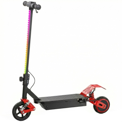 AIYAPLAY Kids Foldable Electric Scooter LCD Red
