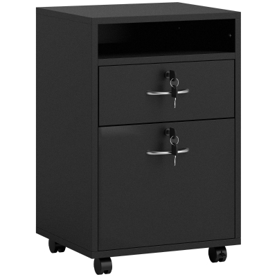 Office File Cabinet 40cm x 35cm x 60cm Black