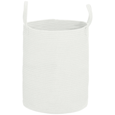 HOMCOM Cesto Portabiancheria da 36L Pieghevole Ø38x45 cm Crema