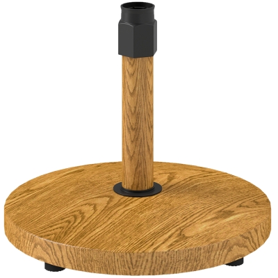 Outsunny Base per Ombrellone a 4 Ruote Ø48x44 cm Color Legno