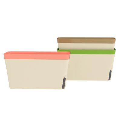 Outdoor Planters 27W x 12D x 14.5Hcm White