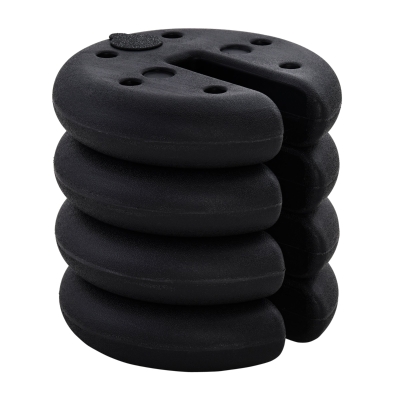 Outsunny Pavillon Standfuß 4 Stk. Gewicht Partyzelt Pavillongewicht befüllbar bis 5 kg Gewichte für Pavillon Beschwerer für Pavillons Ø25 x 6 cm Schwarz