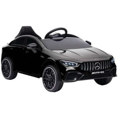 AIYAPLAY Carro Elétrico para Crianças Carro Mercedes AMG CLA 45 com Bateria 12V  Faróis LED Buzina e Música 110x61x45 cm Preto