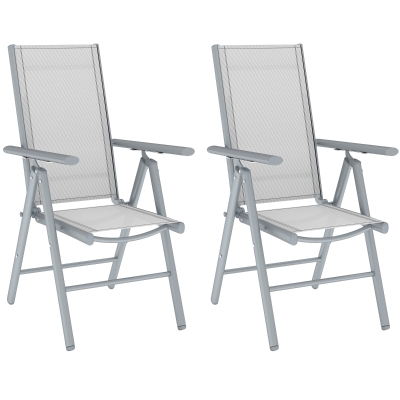 Folding Chair Set 54W x 67D x 108H cm Light Grey