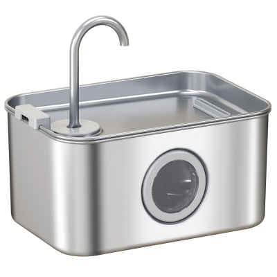 PawHut Cat Water Fountain Stainless Steel Ultra-Silent